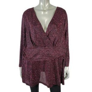 Dressbarn Collection Metallic Top Plus Size 22/24